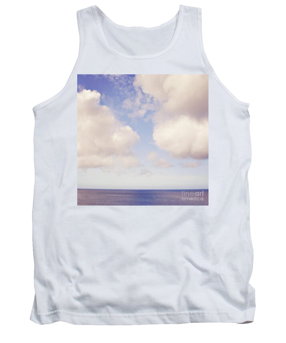 Sea Tank Top featuring the photograph When clouds meet the sea by Lyn Randle