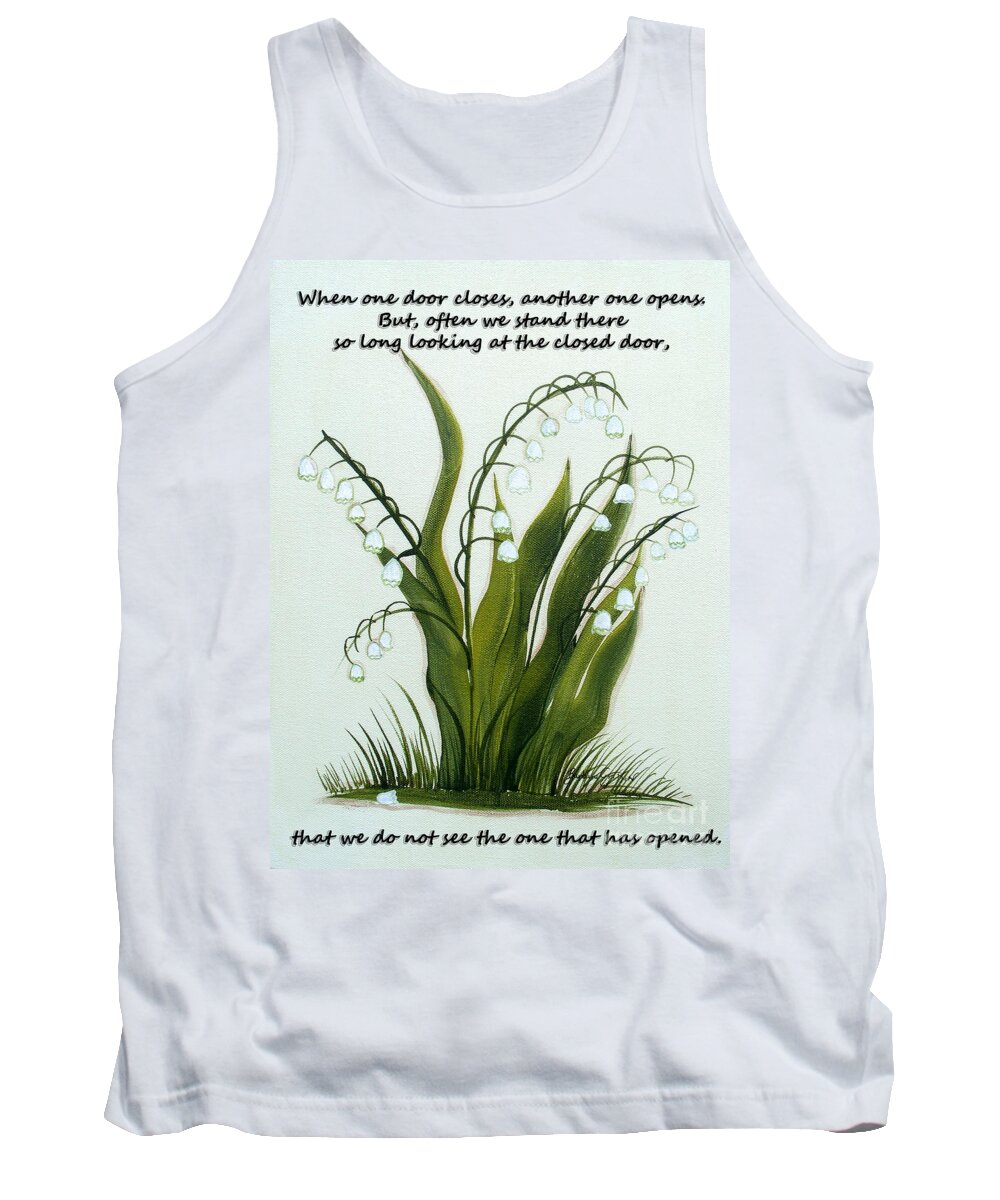 When One Door Closes Tank Top featuring the painting When One Door Closes by Barbara A Griffin