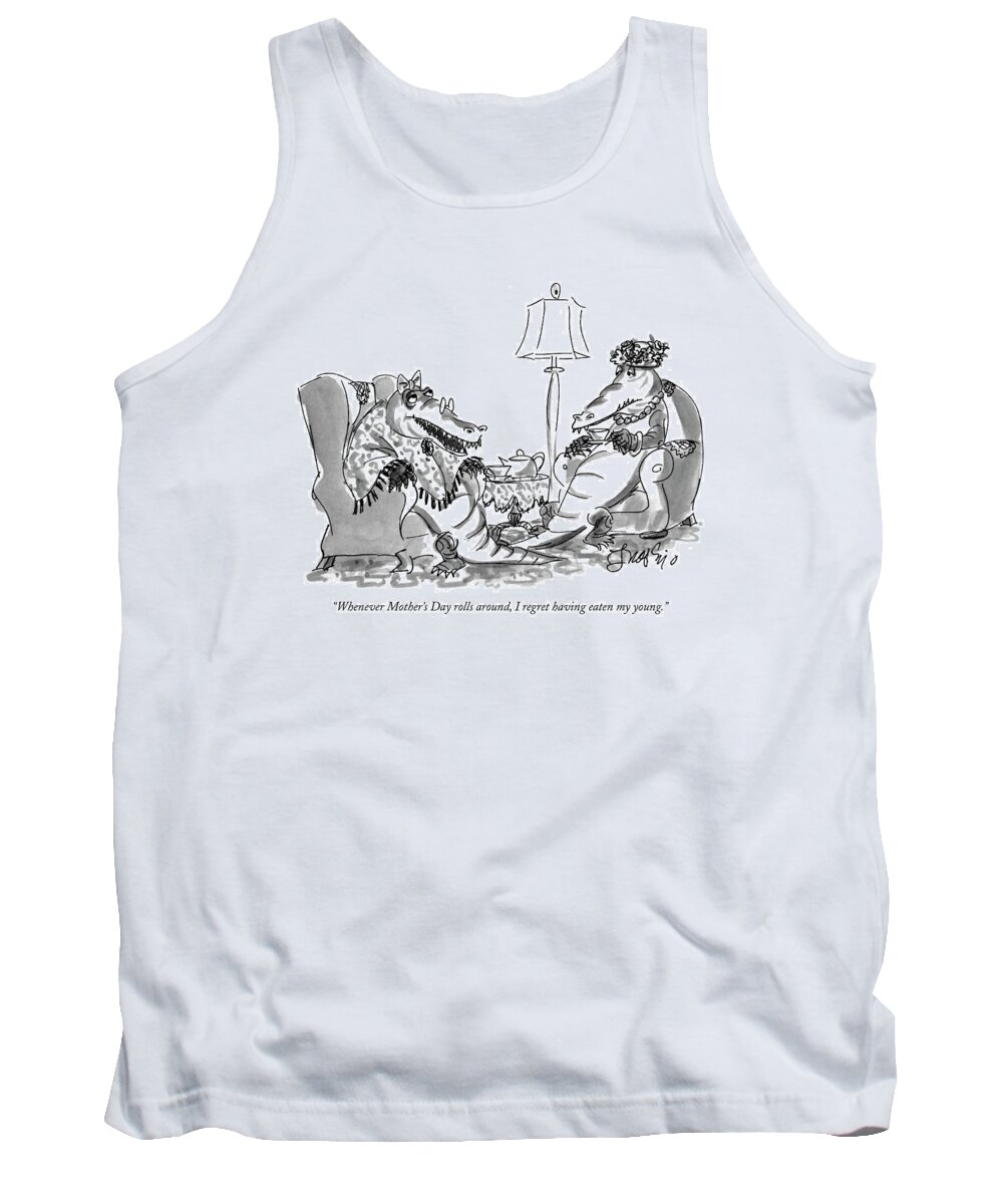 
Parents Tank Top featuring the drawing Whenever Mother's Day Rolls by Edward Frascino
