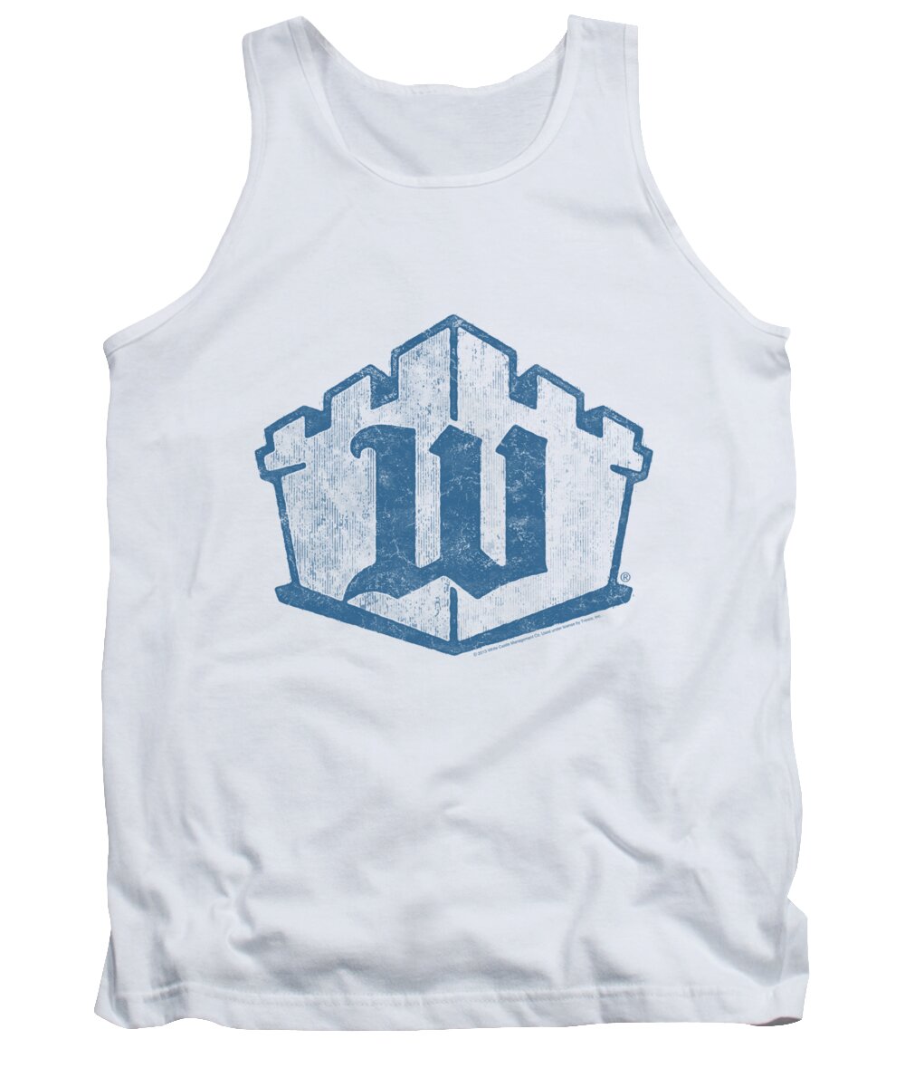 White Castle Tank Top featuring the digital art White Castle - Monogram by Brand A