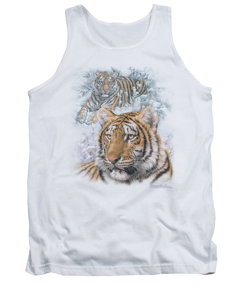 Wildlife Tank Top featuring the digital art Wildlife - Tigers by Brand A