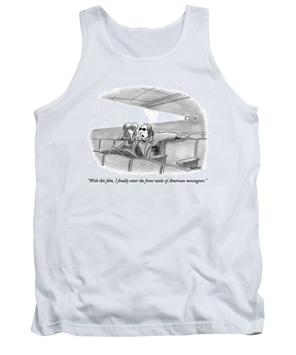 Media Tank Top featuring the drawing With This Film by Jack Ziegler
