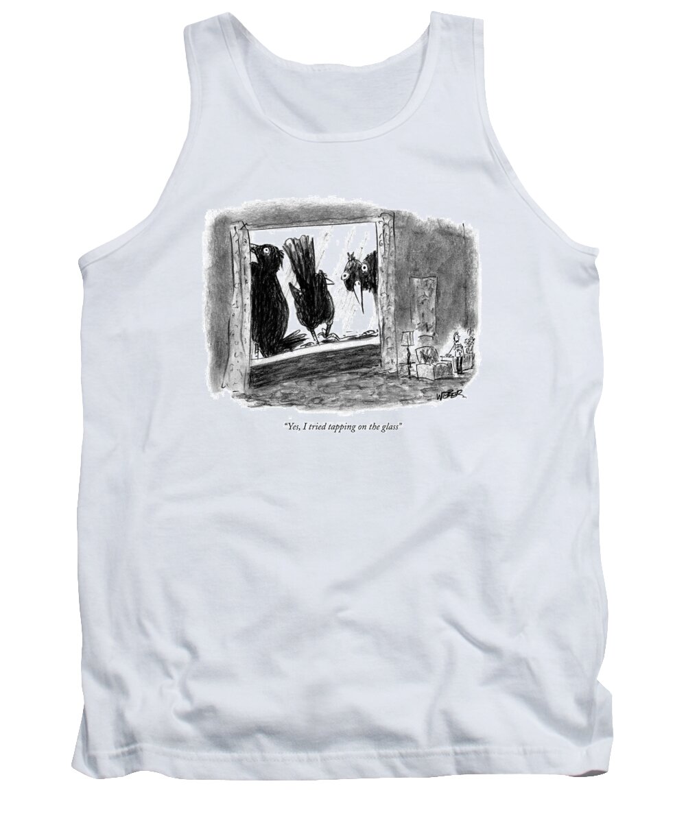 Nature Tank Top featuring the drawing Woman On The Phone by Robert Weber