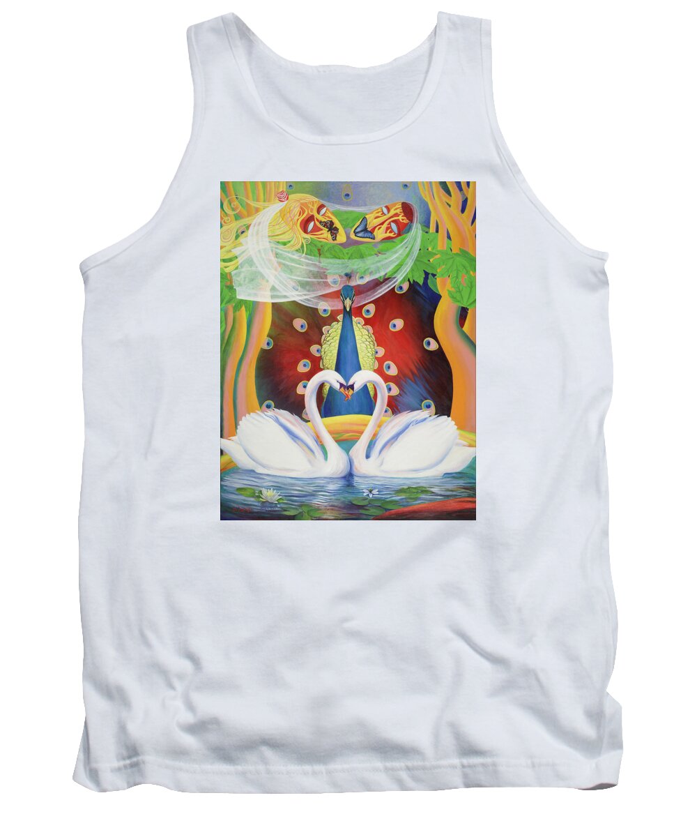 Wrapped In Love Tank Top featuring the painting Wrapped in Love by Israel Tsvaygenbaum