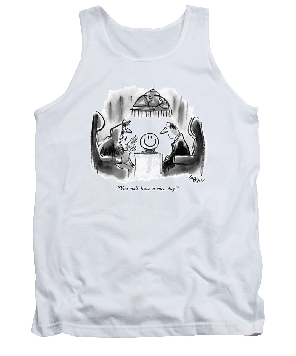 Science Tank Top featuring the drawing You Will Have A Nice Day by Lee Lorenz
