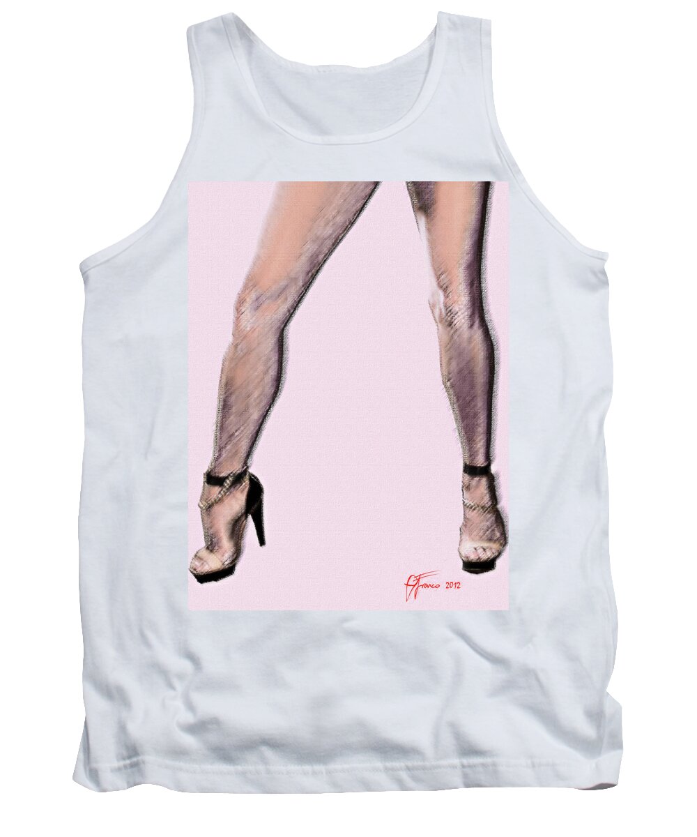 Art Paper Tank Top featuring the digital art Zoe by Vincent Franco