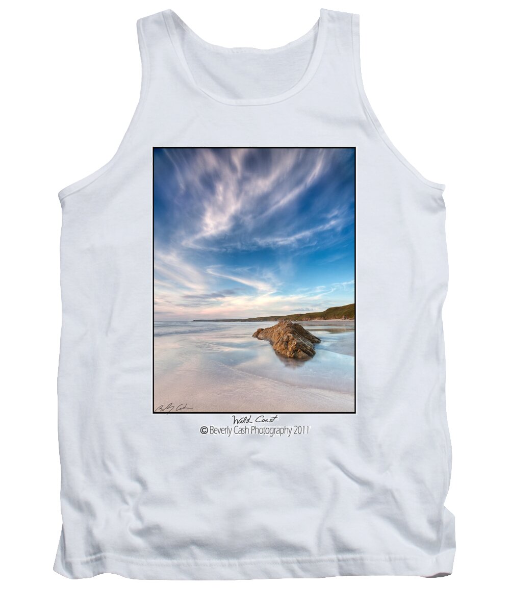 Seascape Tank Top featuring the photograph Welsh Coast - Porth Colmon by B Cash