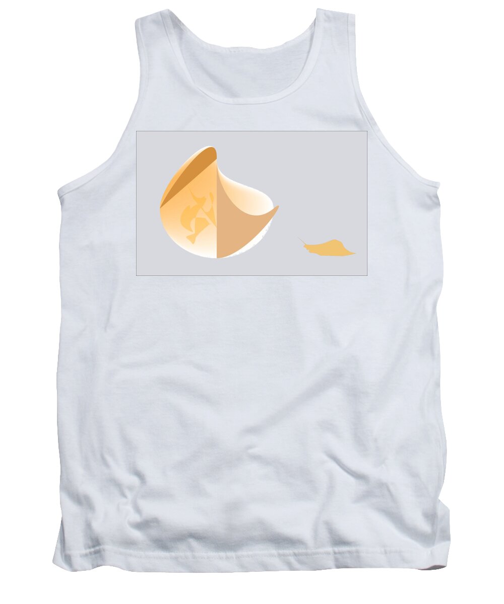 Abstract Tank Top featuring the digital art Snail Oracle #1 by Kevin McLaughlin