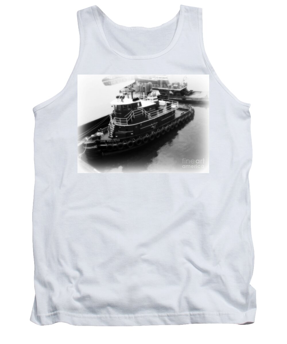 Tug Black And White Tank Top featuring the photograph Tug #2 by Kristine Nora