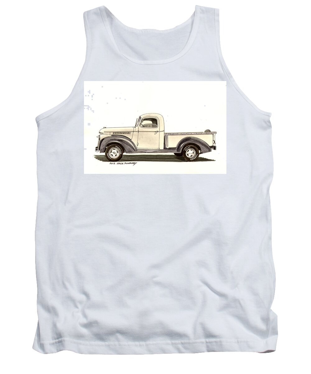 1946 Chevy Pick Up Tank Top featuring the painting 1946 Chevrolet Pick Up by Jack Pumphrey