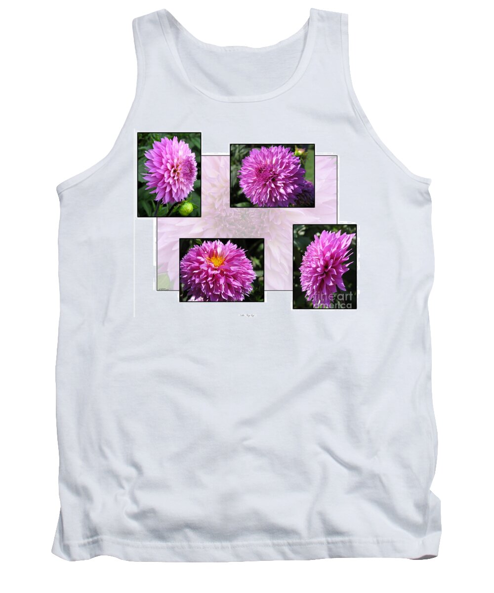 Dahlia Tank Top featuring the photograph Dahlia named Frizzy Lizzy #2 by J McCombie
