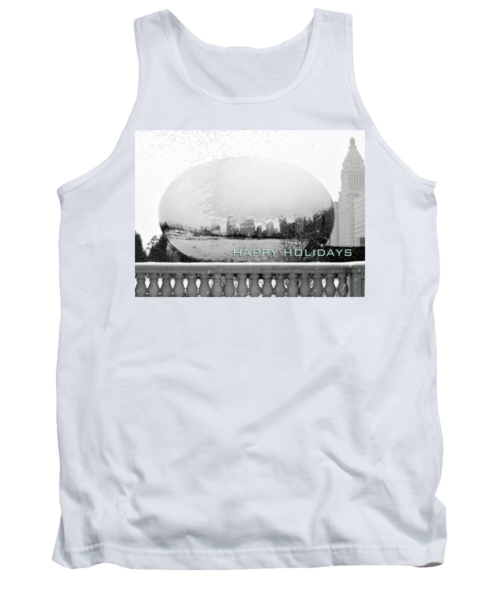 Chicago Tank Top featuring the photograph Happy Holidays from Chicago #2 by Laura Kinker