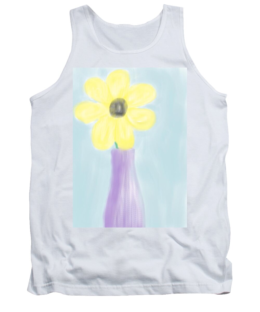 Flower Tank Top featuring the digital art A Flower For Mo by Heidi Smith
