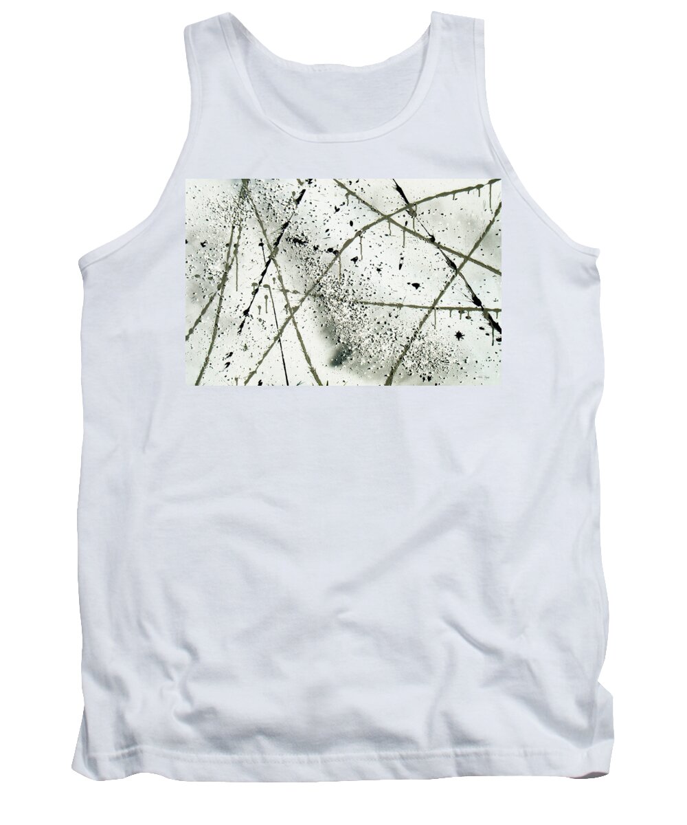 Abstract Tank Top featuring the painting Abstract Remnants of the Big Bang by Chriss Pagani