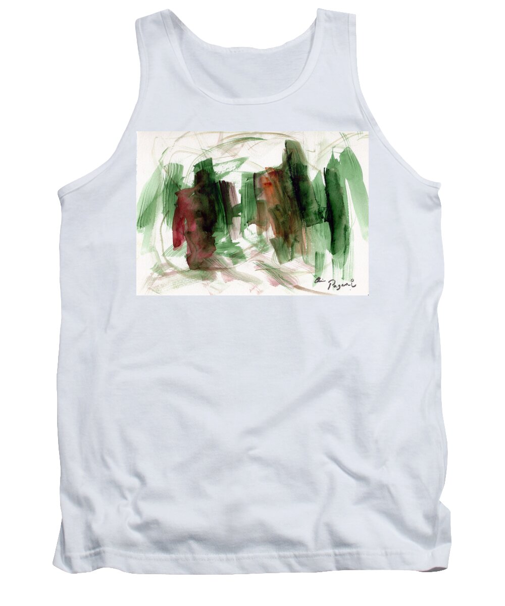 Abstract Tank Top featuring the painting Abstract Watercolor 51 by Chriss Pagani