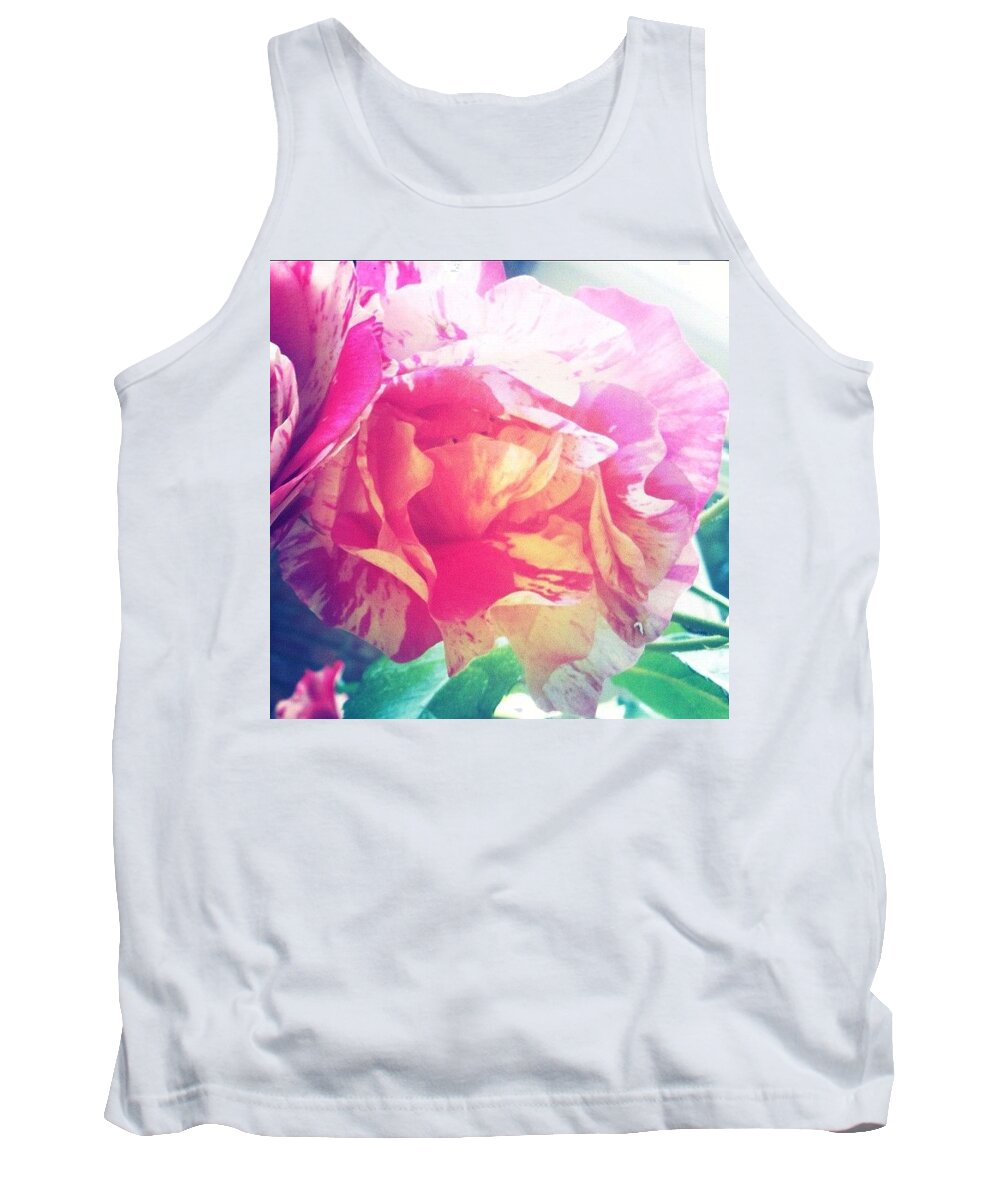 Floralstyles_gf Tank Top featuring the photograph And Then The #sun Came Out #flowers by Anna Porter