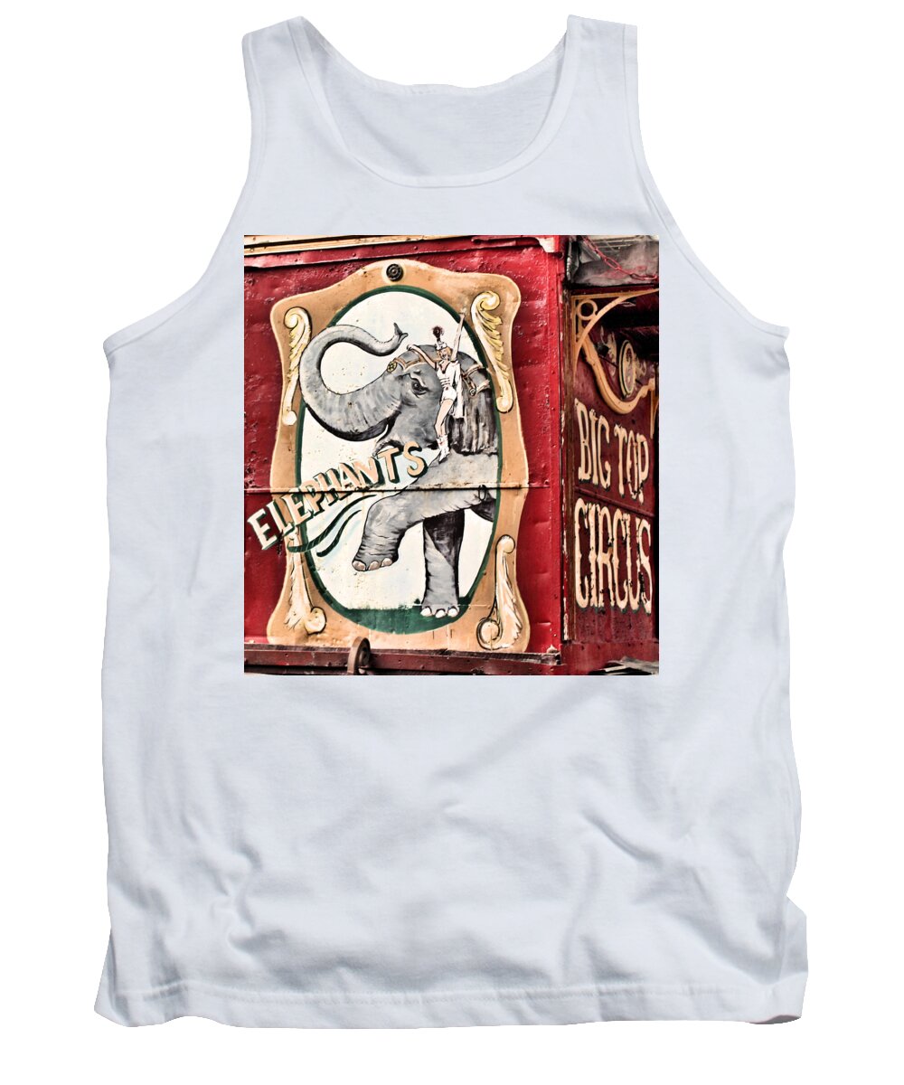 Big Top Circus Tank Top featuring the photograph Big Top Elephants by Kristin Elmquist