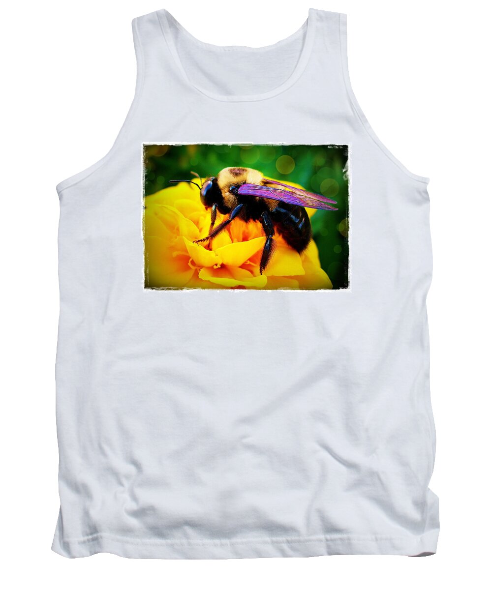 Bee Tank Top featuring the photograph Bumblebee with Bokeh by Judi Bagwell