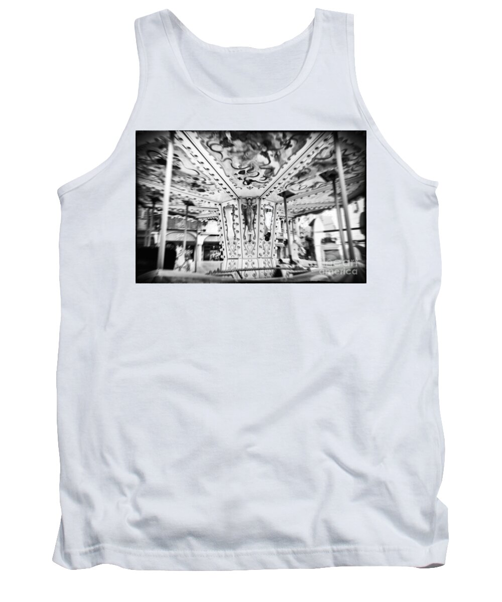 Black And White Tank Top featuring the photograph Carousel by Silvia Ganora
