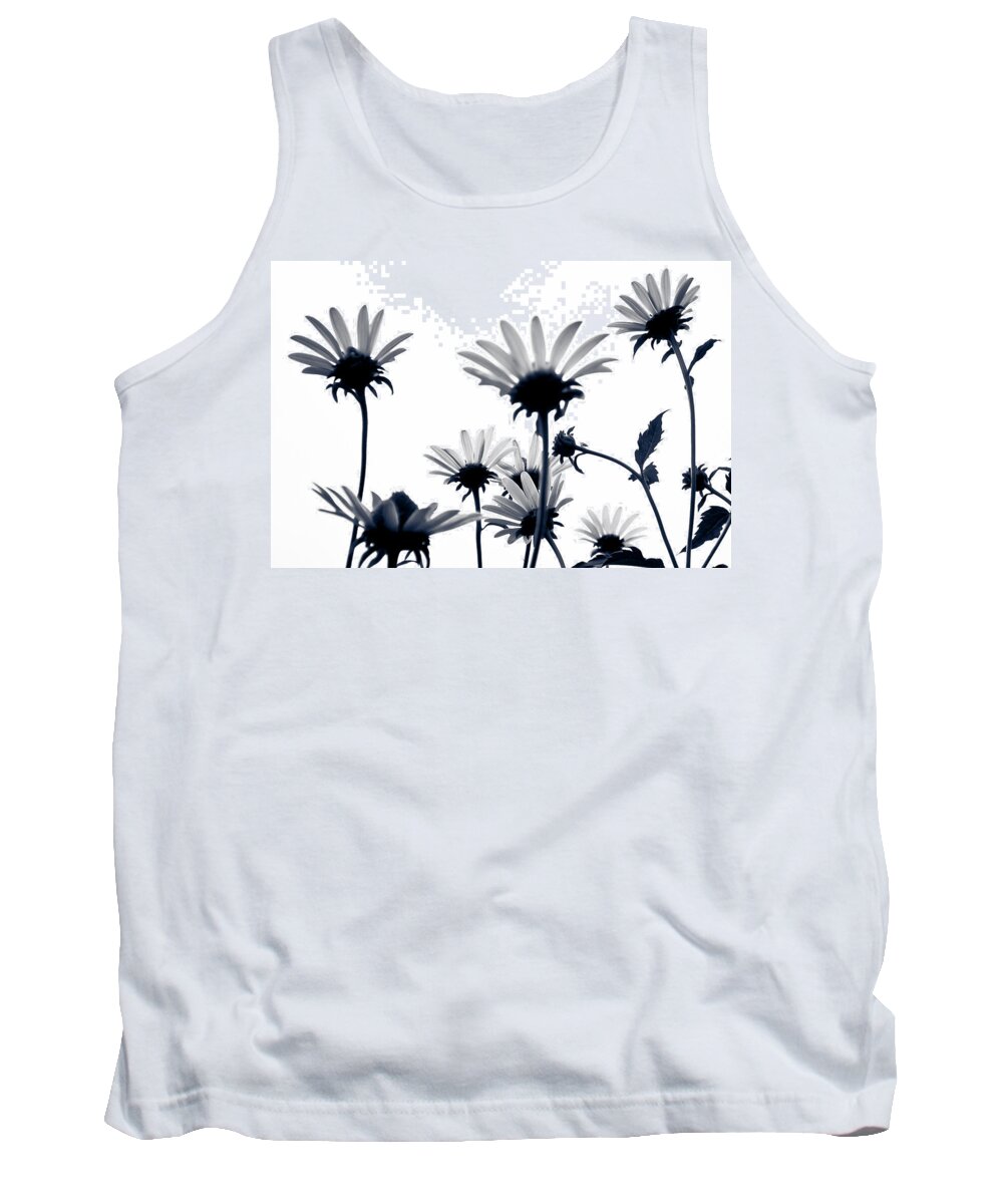 Chicago Tank Top featuring the photograph Daisies in the Sky Black and White by Anthony Doudt