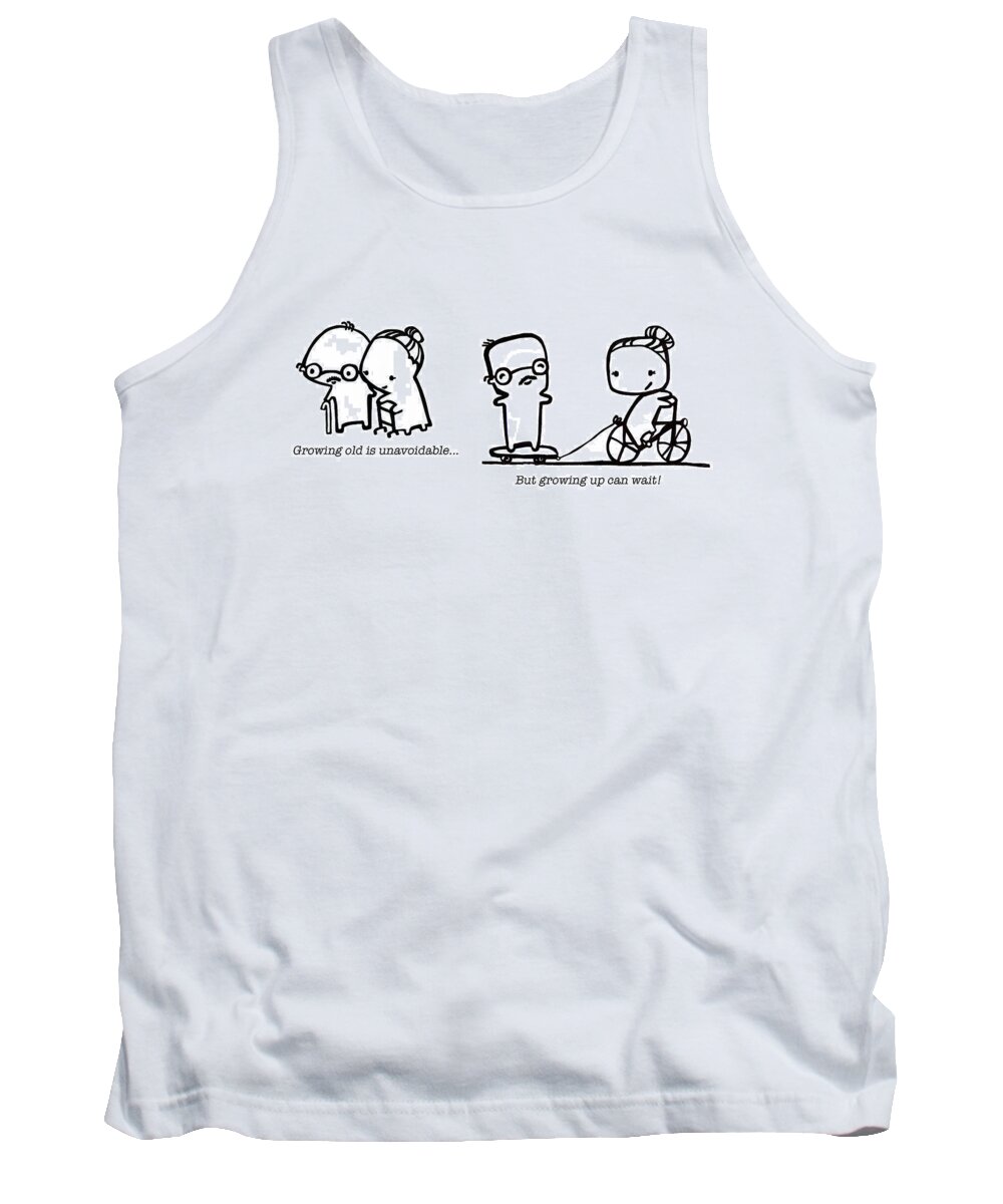 Old Tank Top featuring the drawing Growing old by Leanne Wilkes