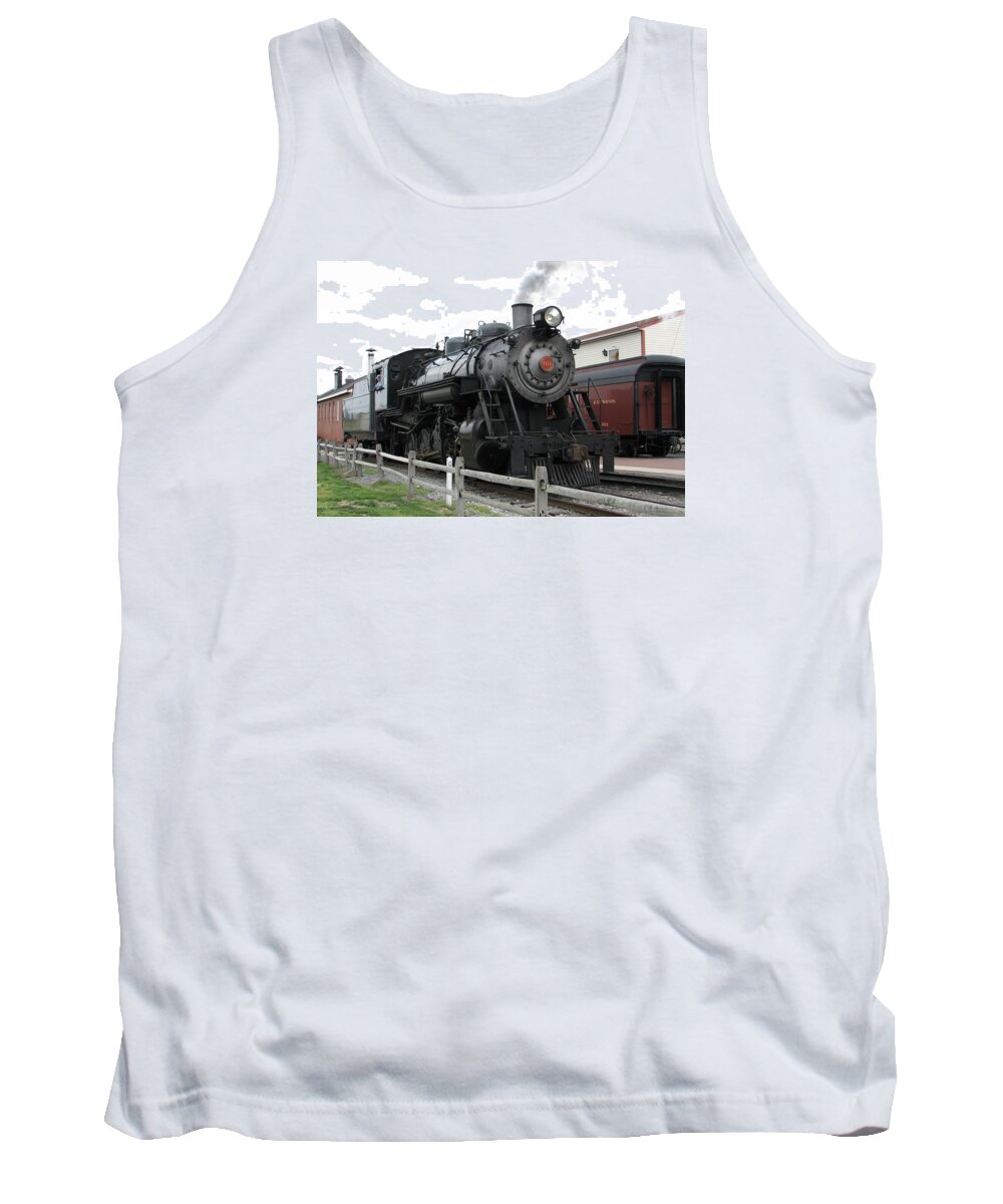 Strasburg Tank Top featuring the photograph Heading Into Service - Milepost 0 by Lin Grosvenor
