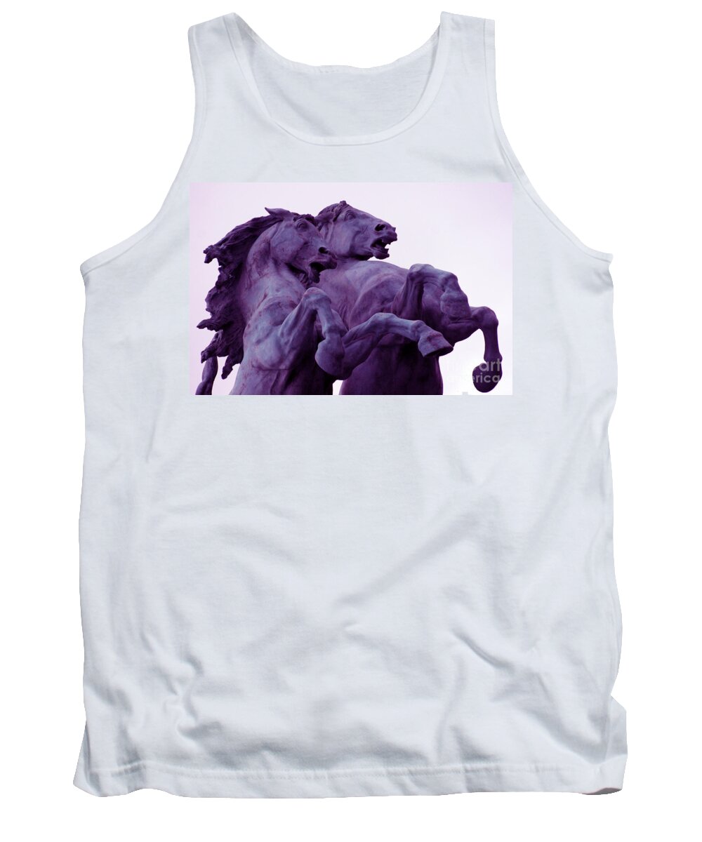Horse Tank Top featuring the photograph Horse Sculptures by Ang El
