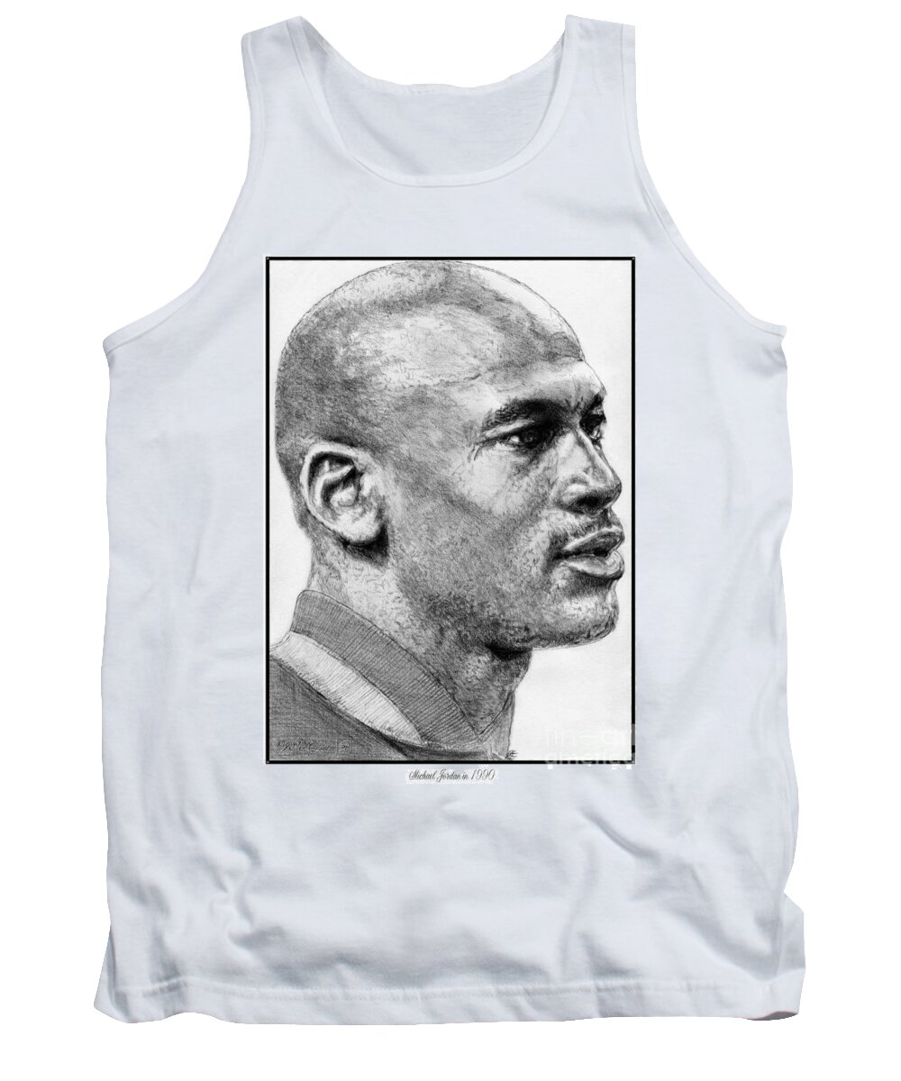 Michael Tank Top featuring the drawing Michael Jordan in 1990 by J McCombie