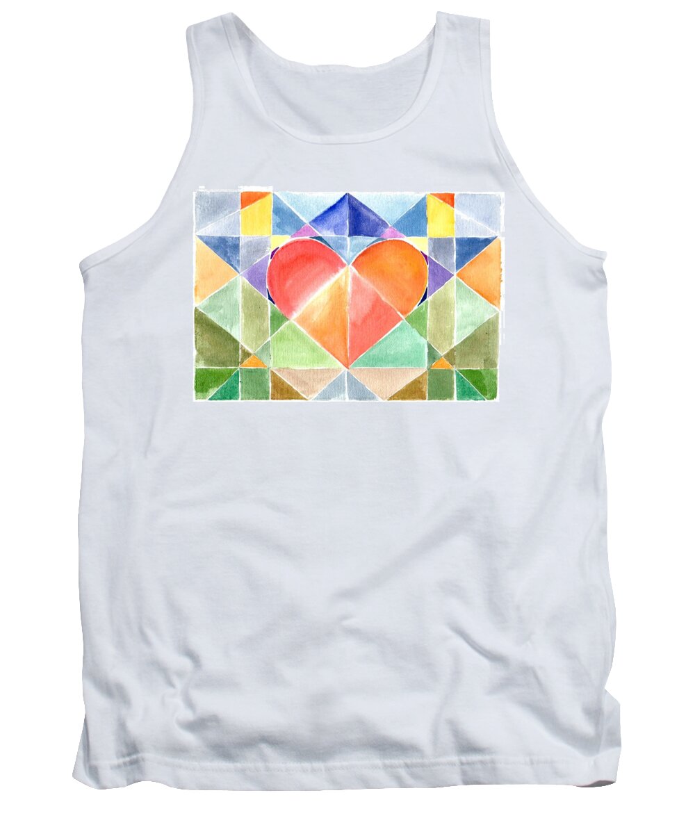 Art Prints Tank Top featuring the painting Mountain of LOVE by Ric Rice