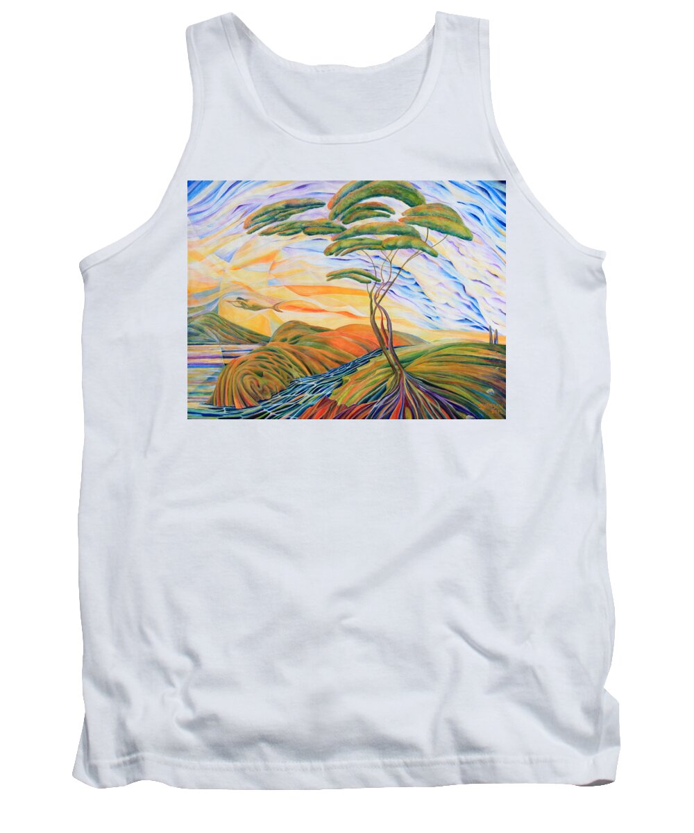 Surreal Tank Top featuring the drawing Myth Becomes Dream by Mark Johnson