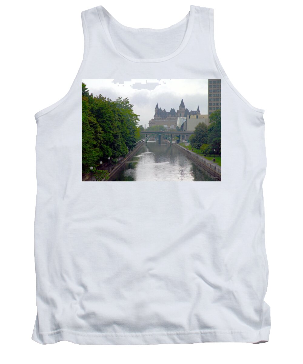 Canada Tank Top featuring the photograph Ottawa Rideau Canal by Valentino Visentini