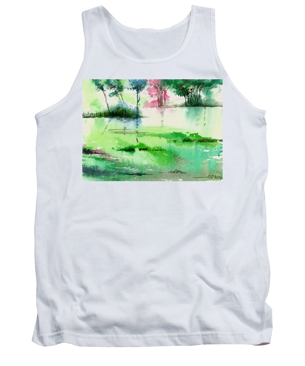 Water Tank Top featuring the painting Overflow 1 by Anil Nene