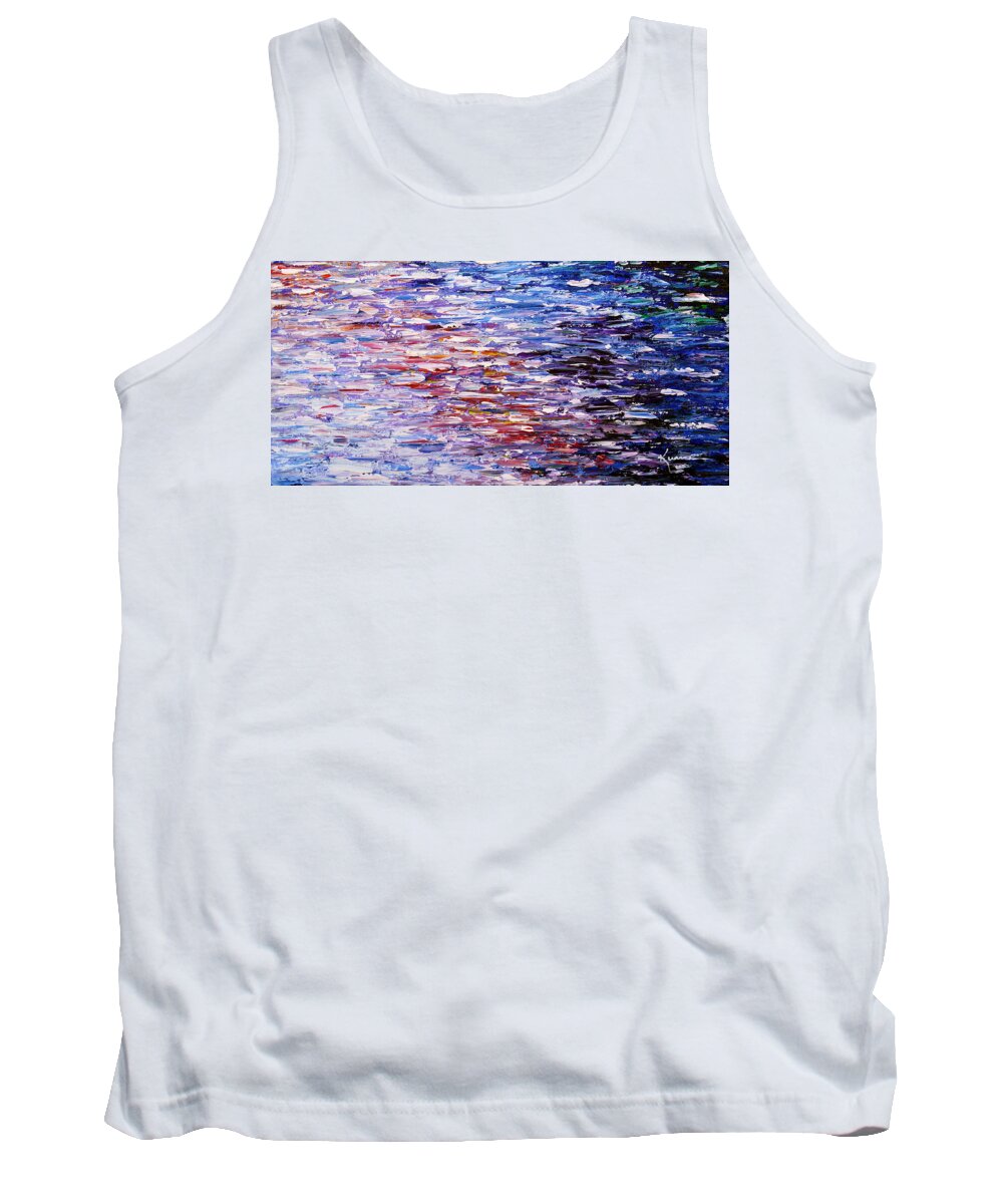 Seascape Tank Top featuring the painting Reflections by Kume Bryant