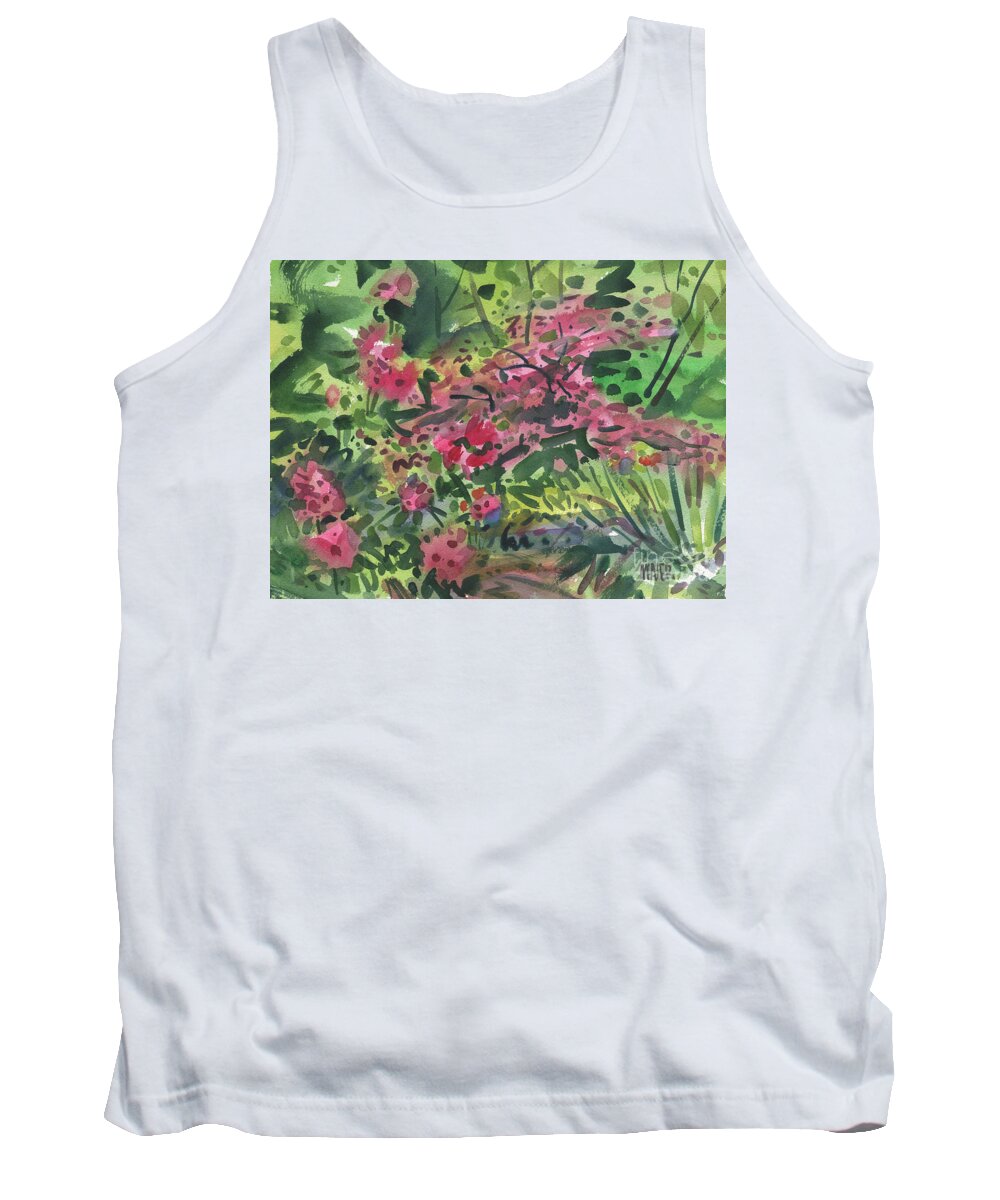 Rhododendron Tank Top featuring the painting Rhododendrons and Azaleas by Donald Maier