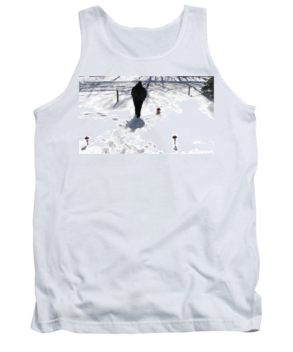 Snow Tank Top featuring the photograph Snow Buddies by Pamela Hyde Wilson