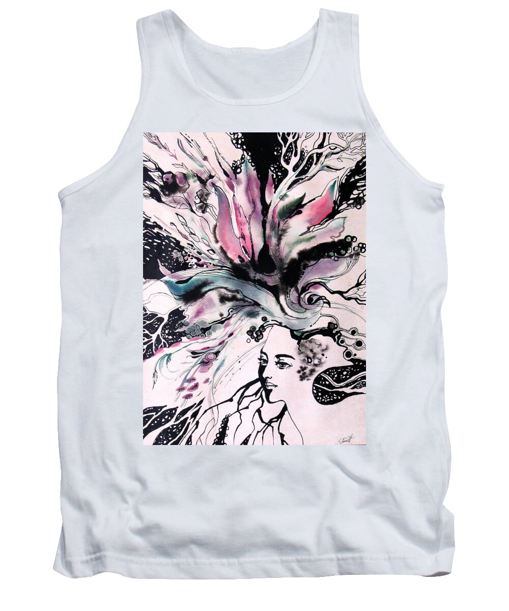 Woman Tank Top featuring the painting Spring by Valentina Plishchina