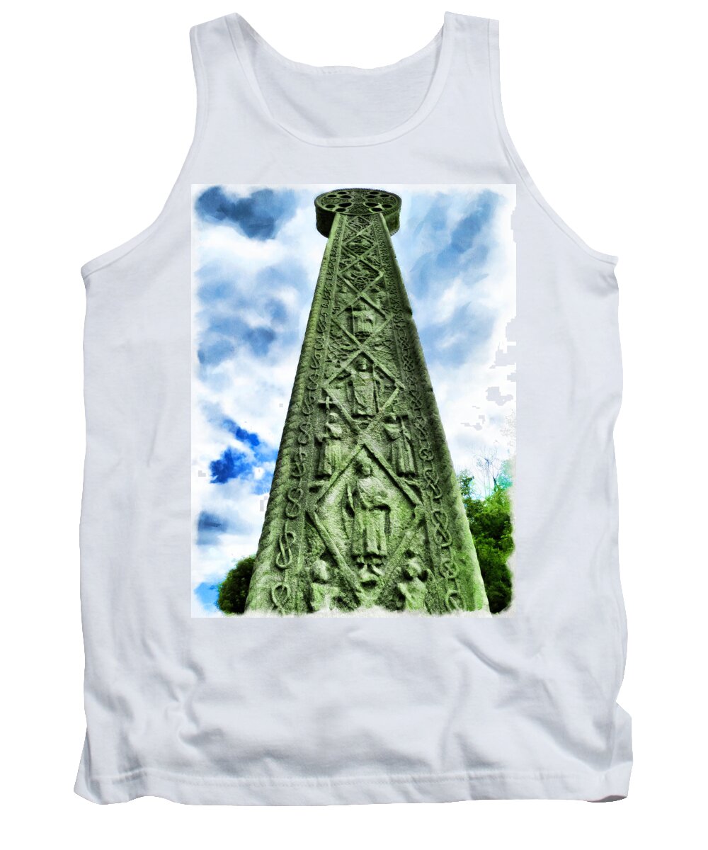 Ramsgate Tank Top featuring the photograph St Augustines Cross Close Up by Steve Taylor