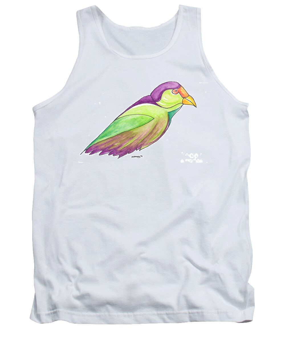 Bird Drawings Tank Top featuring the drawing The Bird by Mike Mooney