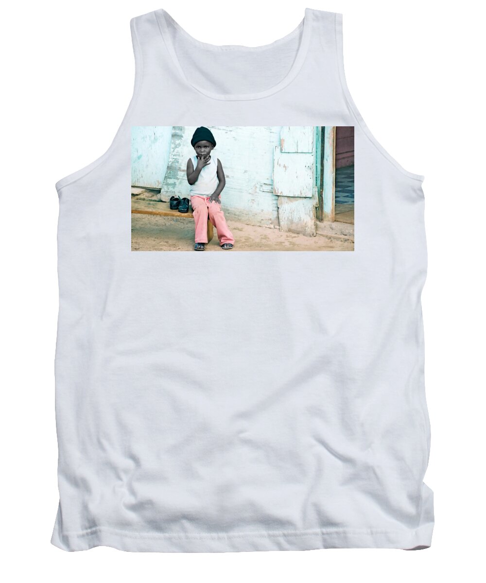 Township Tank Top featuring the photograph Waiting for Mama by Andrew Hewett