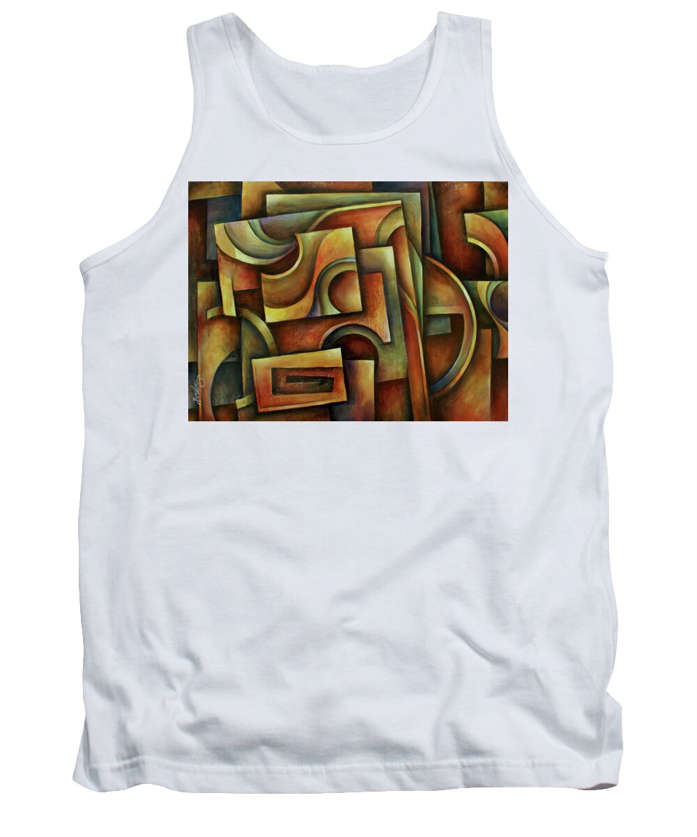 Abstract Tank Top featuring the painting ' Evolution of Space ' by Michael Lang