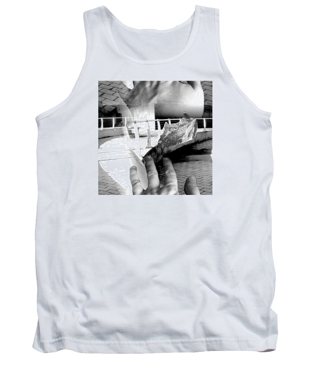  From Journey Through The Burning Brain Tank Top featuring the photograph Reaching For The Rail by The Lovelock experience