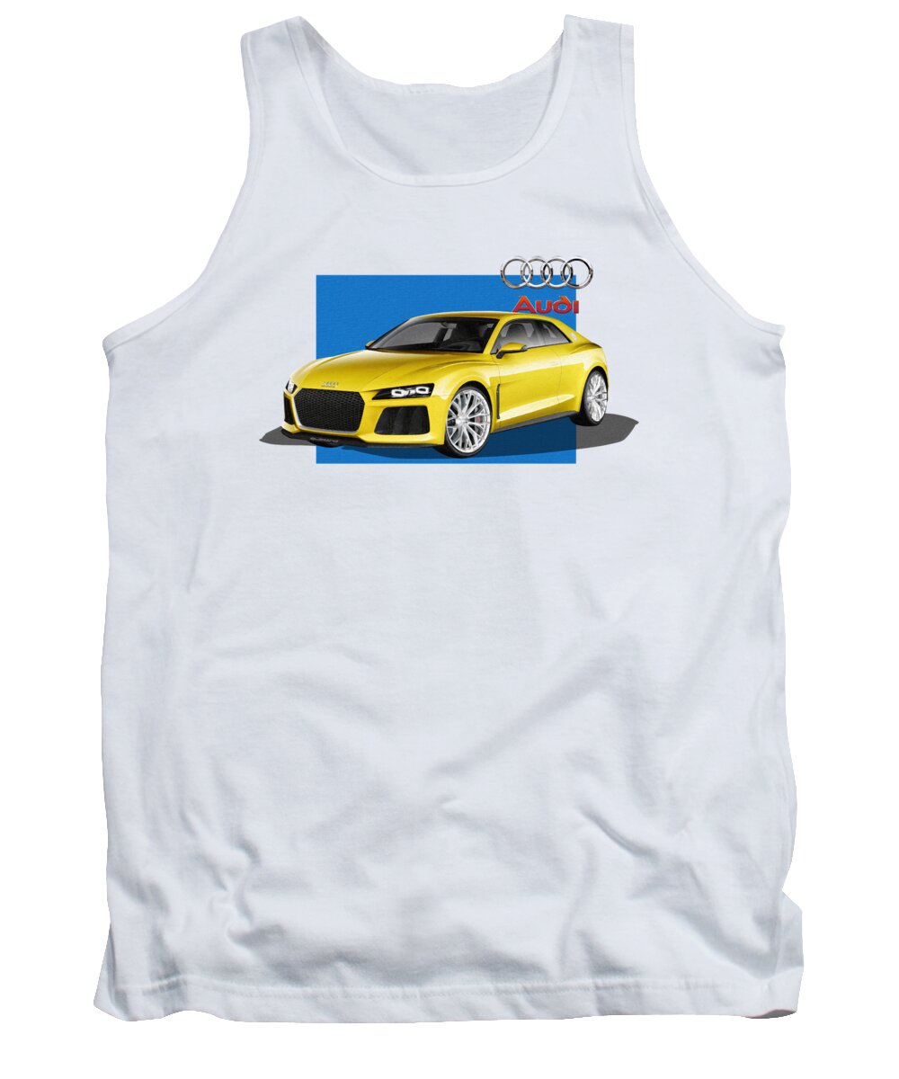 �audi� Collection By Serge Averbukh Tank Top featuring the photograph Audi Sport Quattro Concept with 3 D Badge by Serge Averbukh