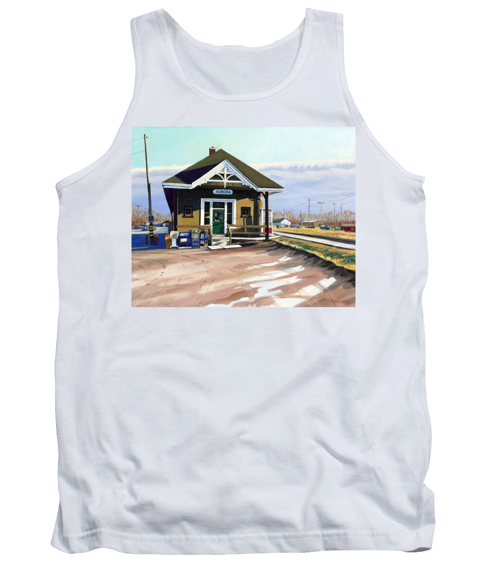256 Tank Top featuring the painting Aurora A Going Concern #1 by Phil Chadwick
