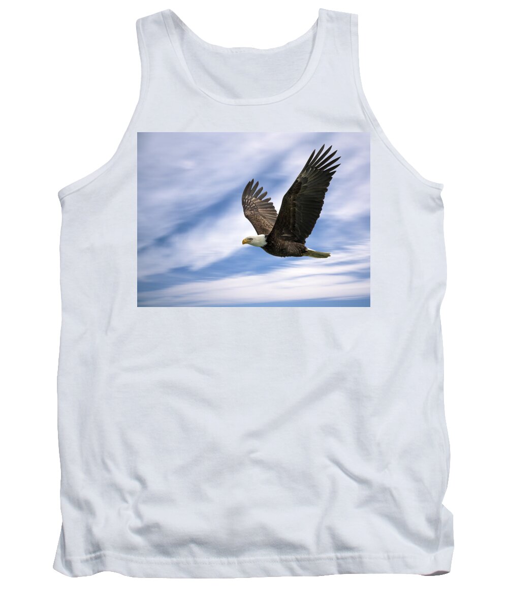Wildlife Tank Top featuring the photograph Bald Eagle - 365-12 by Inge Riis McDonald