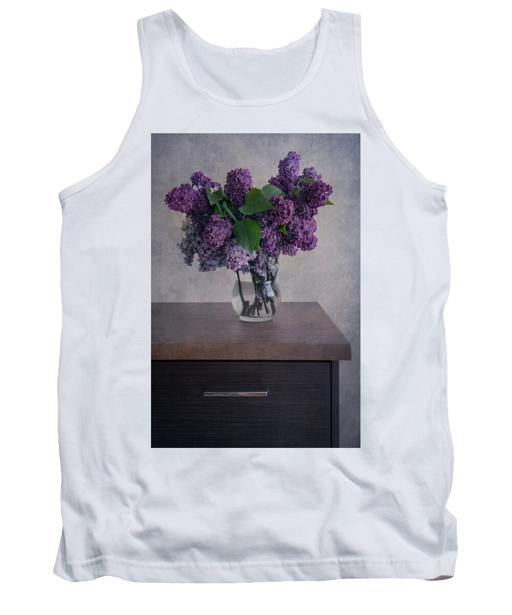Lilac Tank Top featuring the photograph Bouquet of fresh lilacs #1 by Jaroslaw Blaminsky