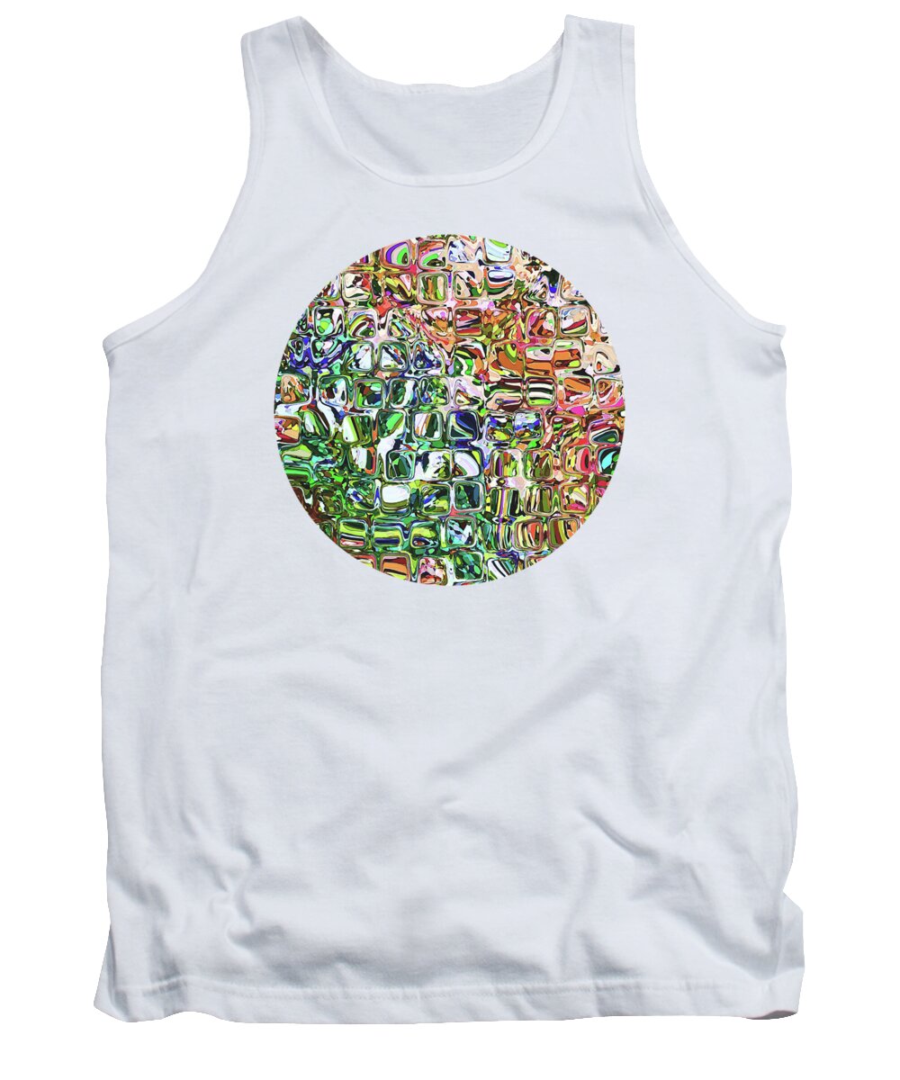 Pattern Tank Top featuring the digital art Colorful Shapes Pattern #1 by Phil Perkins