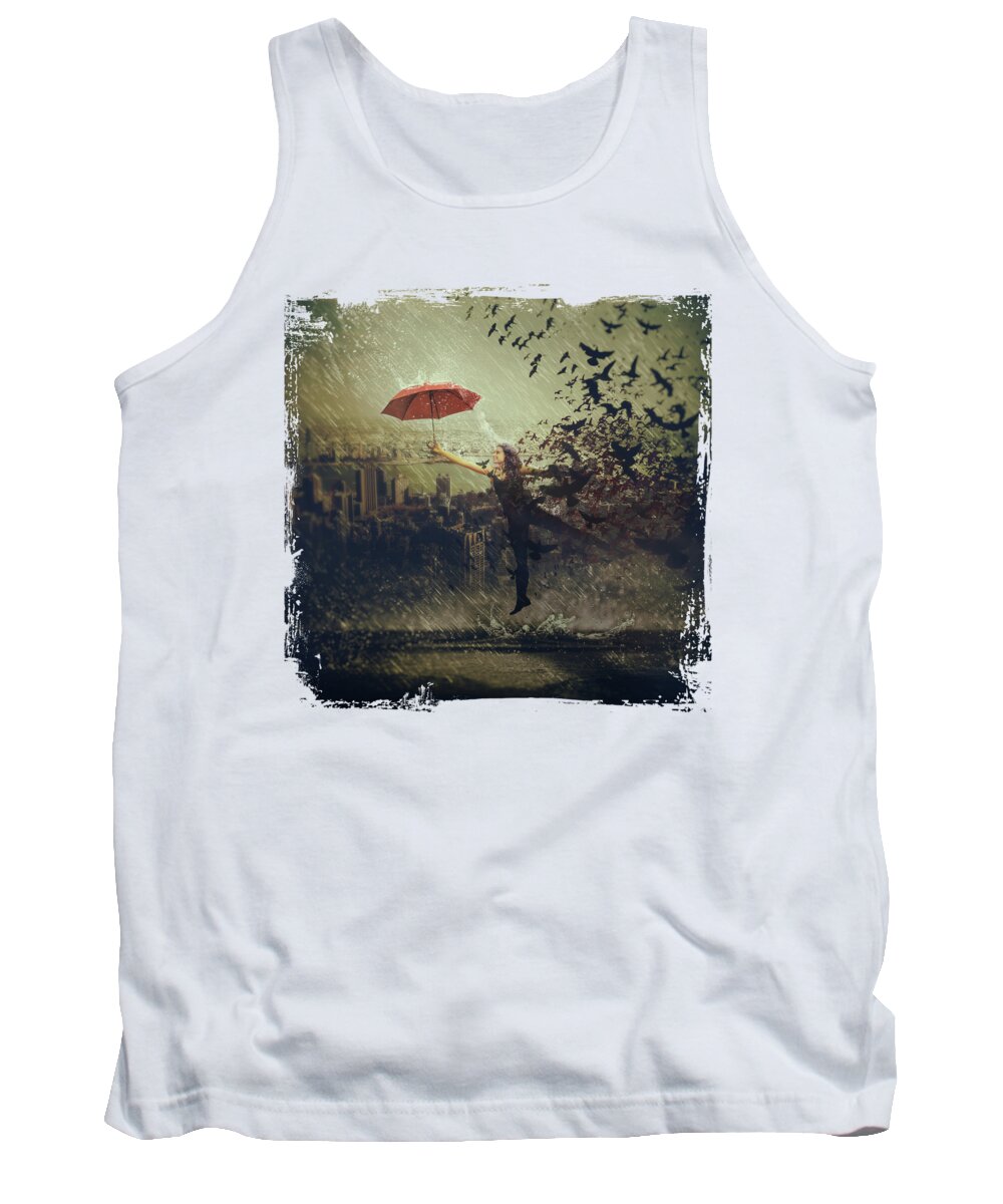 Dream Fantasy Surreal Imagination Rain Tank Top featuring the digital art Dreamstate by Katherine Smit