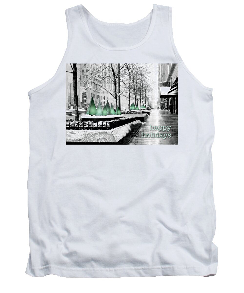 Chicago Tank Top featuring the photograph Happy Holidays from Chicago #1 by Laura Kinker