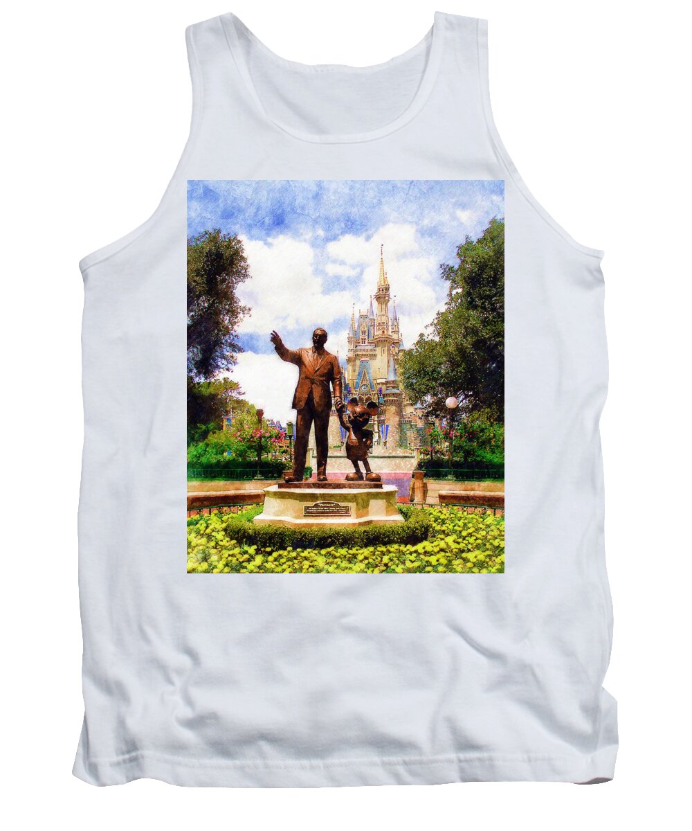 Disney Tank Top featuring the digital art Partners #1 by Sandy MacGowan