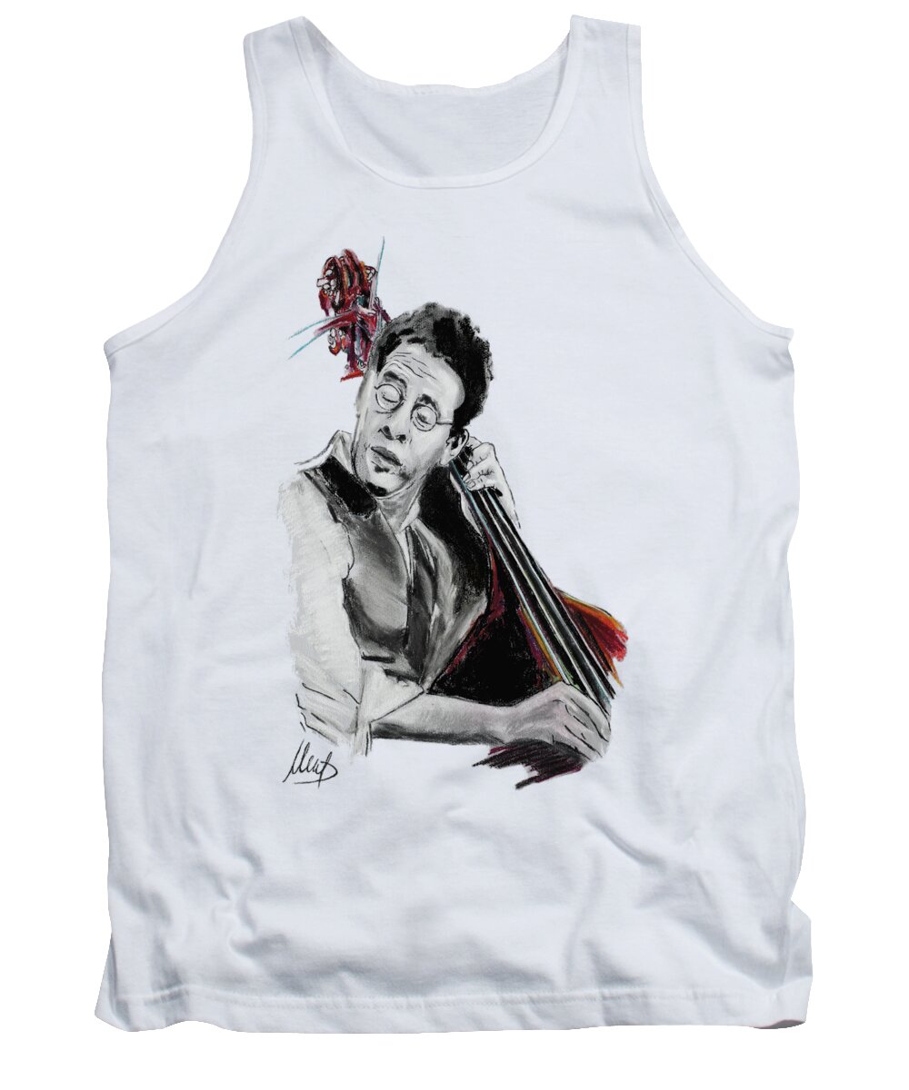 Stanley Clarke Tank Top featuring the painting Stanley Clarke #1 by Melanie D